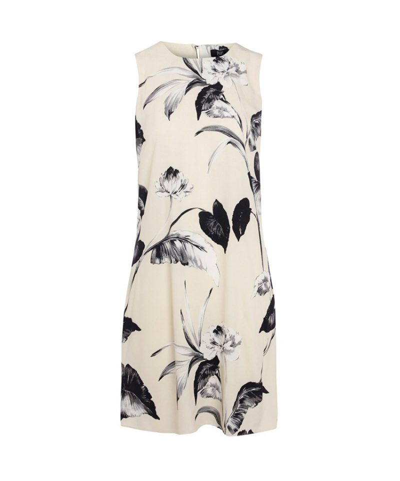 Leaf Print Linen Dress - Image 2